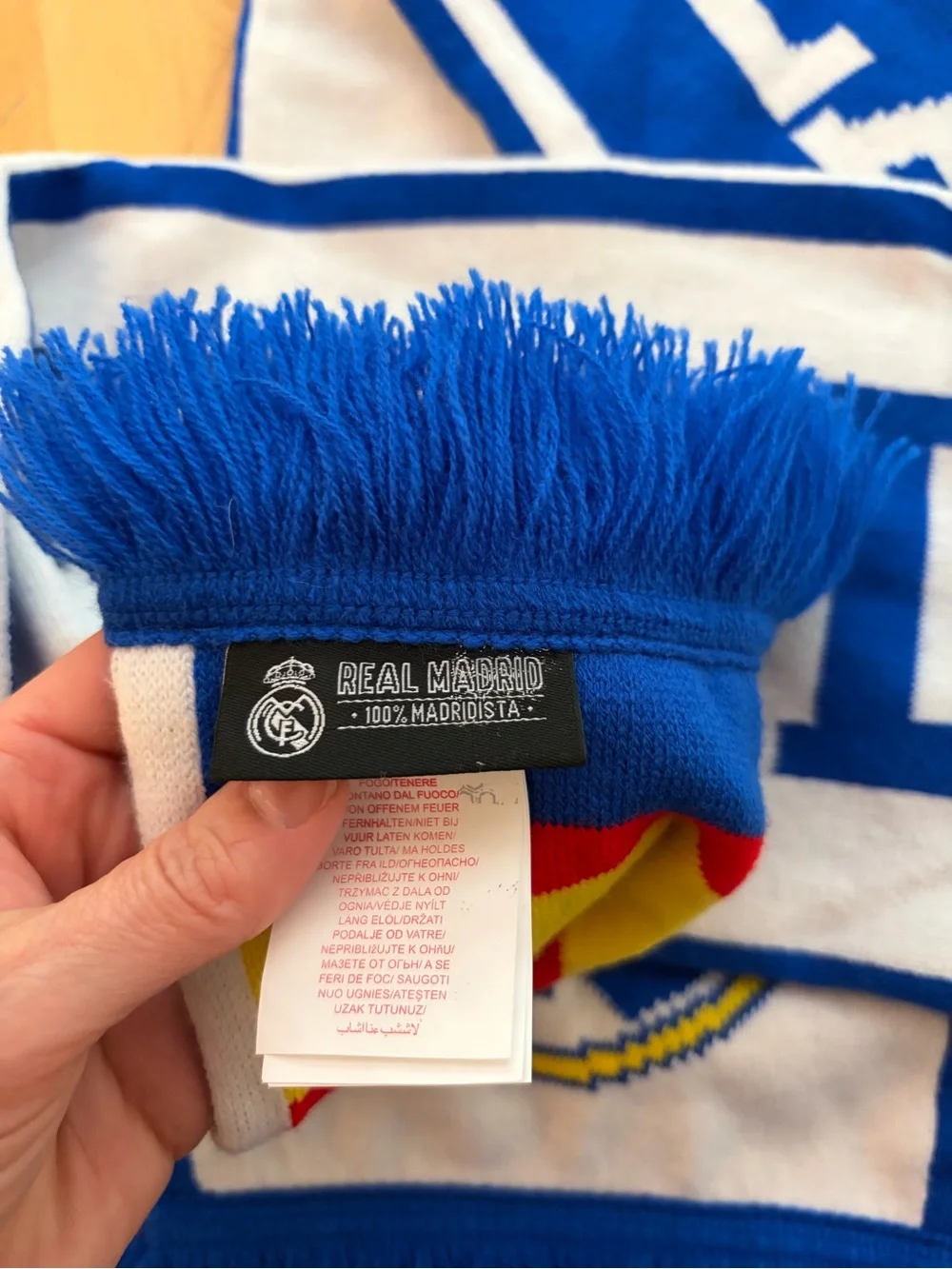 Real Madrid Blue & White Crest Scarf